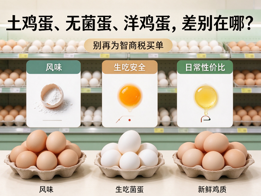 土鸡蛋、无菌蛋、洋鸡蛋到底有啥区别？别再交智商税了